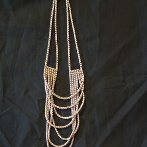 Elegant Multi-Strand Gold-Tone Layered Necklace